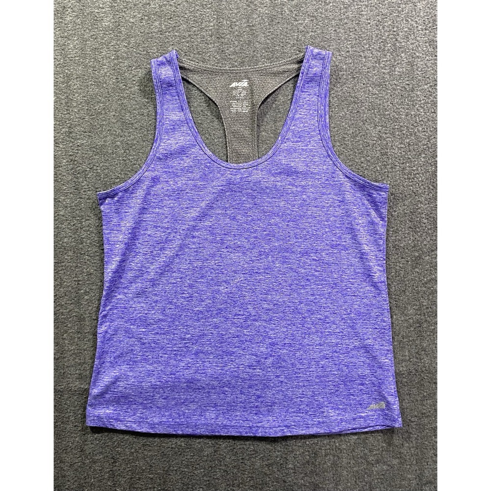 Avia Purple Mesh Racer-back Workout Top Size L